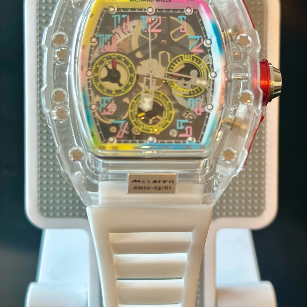 Transparent Multi-Color Men's Watch - Picture 8 of 10